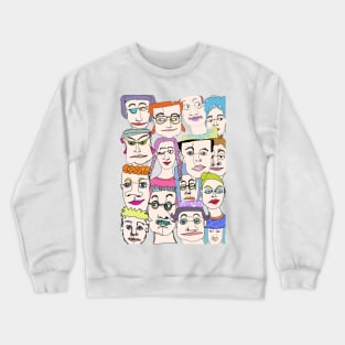 Faces cartoon Crewneck Sweatshirt